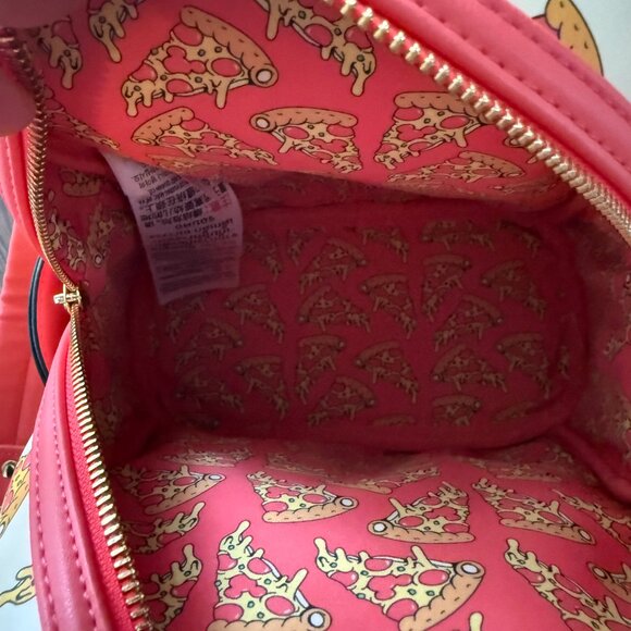 Disney Parks Loungefly Pizza Backpack – Mickey Pepperoni Slice – Rare & Adorable - Picture 3 of 6